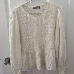 White puffly long sleeve